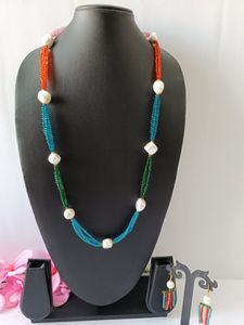 Reversible Hydro Bead Rope Necklace