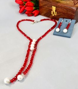  Red Color Classic Single-Strand Tie Necklace