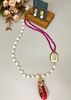 Elegant Onyx and Rose Quartz Necklace