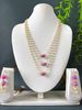 Layered Ganthanmala Necklace with Pink Agate