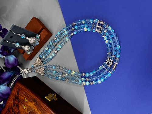 Regal Mermaid Aura Bead Necklace