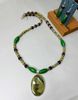 Elegant Jasper Pendant Necklace with Unique Bead Design