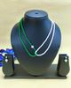 Dual-Tone Beaded Choker with Silver Charm