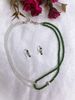 Dual-Tone Beaded Choker with Silver Charm