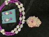 Unique Two-Layer Agate Necklace with Druzy Pendant
