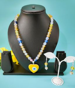 Mystic Yellow Eye Pendant Necklace