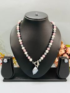 Shell Pendant With Radiant Pearl Charm Necklace